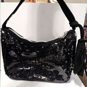 New Avon Black Sequin Shoulder Bag
